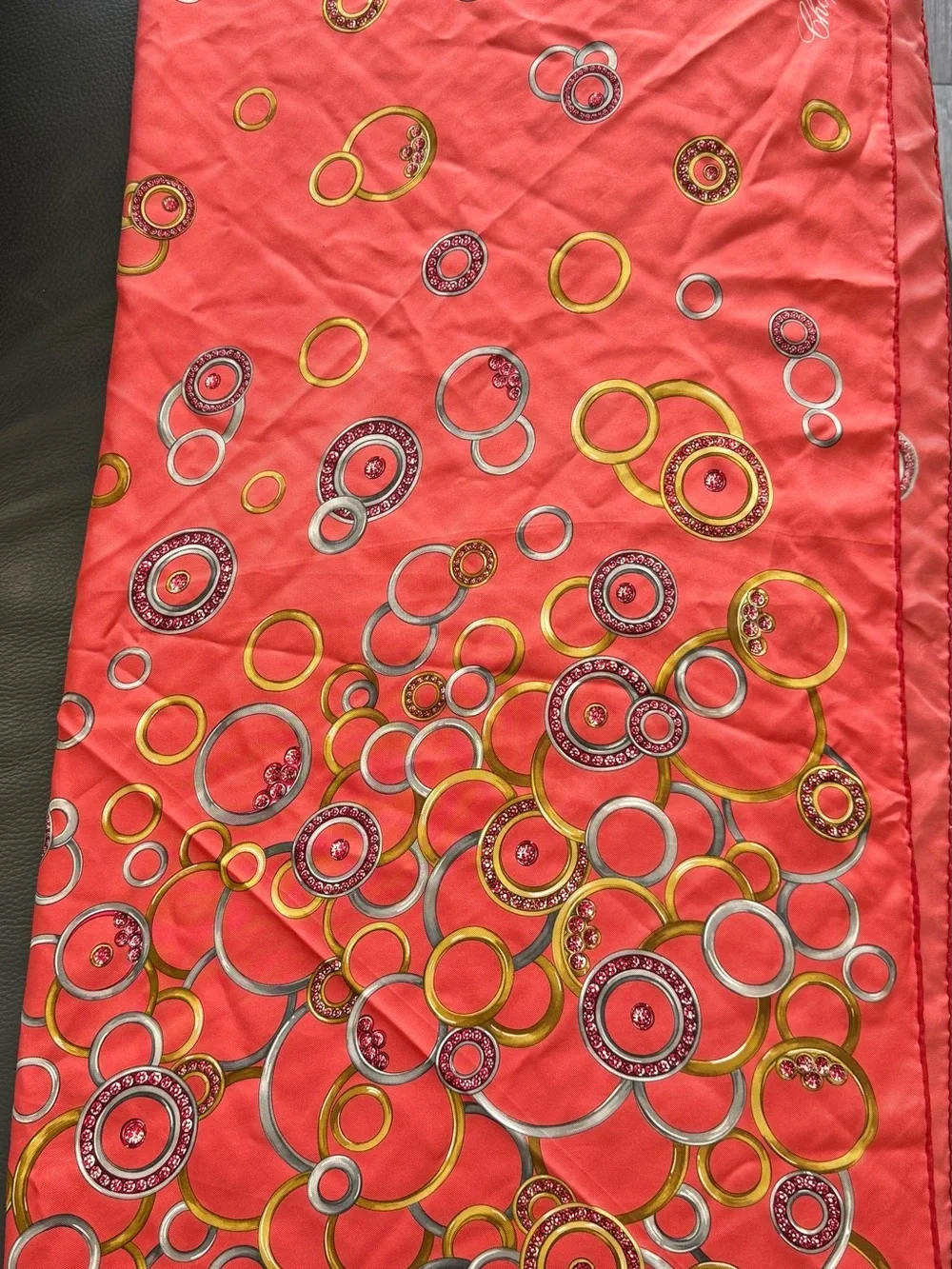 Chopard Women’s Ring Pattern Silk Scarf